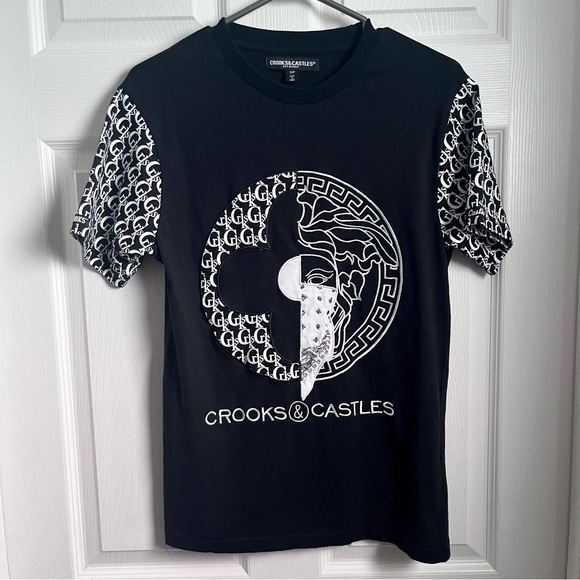 Crooks & Castles Other - Crooks and Castles Medusa t shirt tee Small Men black white logo short sleeve